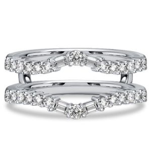 Italo Curved Baguette Round Cut Ring Enhancer